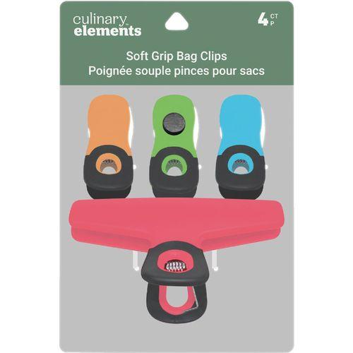 Culinary Elements Soft Grip Bag Clips (4-Pack)