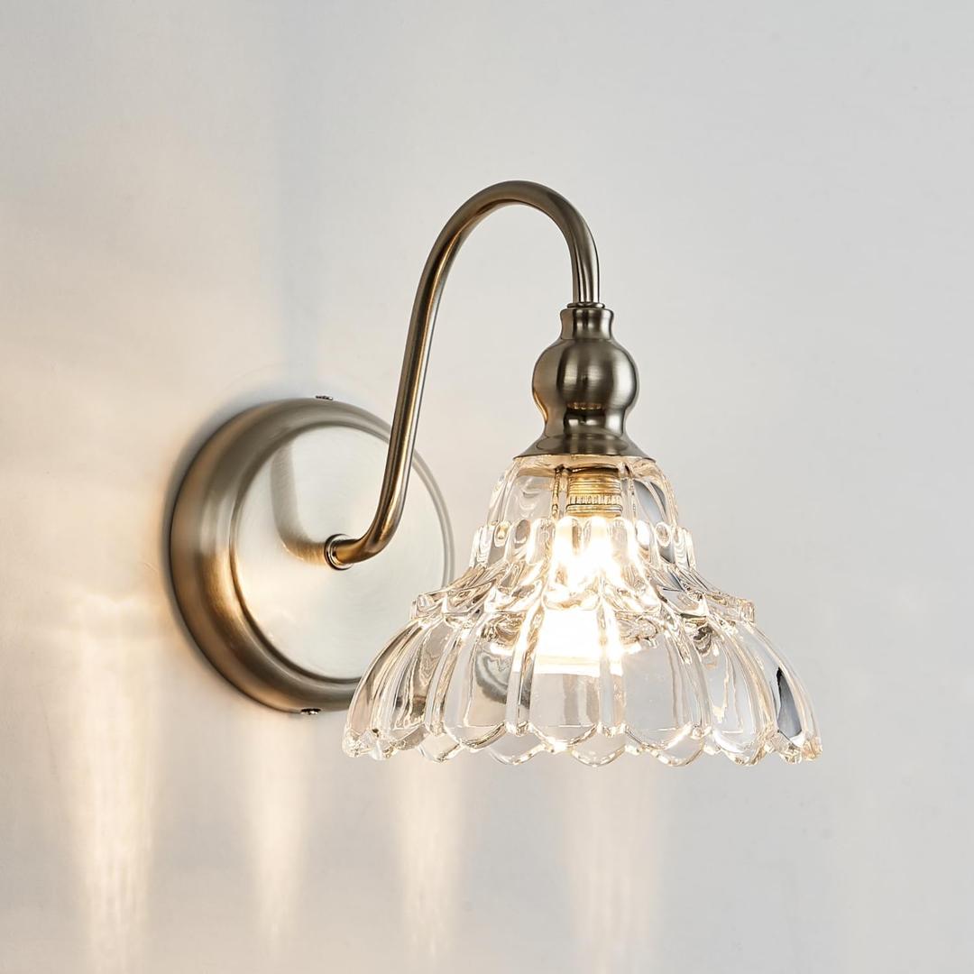 Brushed Nickel Wall Sconces Bathroom Wall Light Fixtures Modern Vanity Lights for Bathroom Bedroom