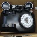 Retro Phone Corded House Multifunction Landline Telephone Rotary Corded Telephone Replica Antique Telephone Adjustable Ringtone Size for Hotel Office