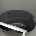 IRIS USA Cat Litter Box, Large Cat Box Enclosure, Top Entry with Litter Catching Lid, Enclosed with Scoop, Gray/White