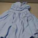 RoseSeek Girl's Flowy Cami Dress Ruched Sleeveless Pink Layered Ruffle Kawaii Short Smocked Summer Dresses (Light Blue, 8 Years)