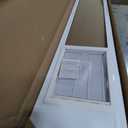 Ideal Pet Products Aluminum Pet Patio Door, Adjustable Height 77-5/8" to 80-3/8", 10-1/2" x 15" Flap Size, White