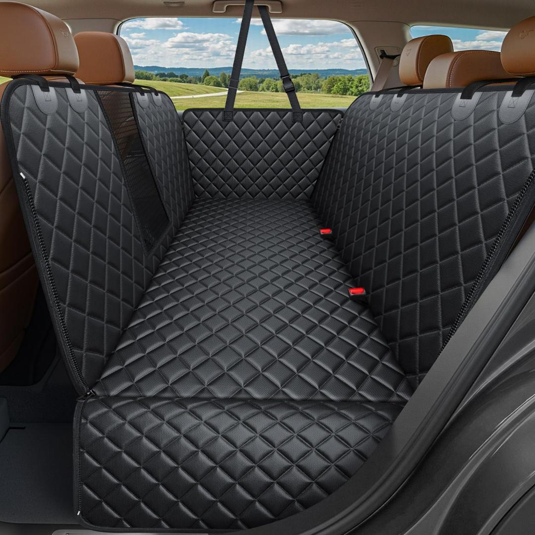 URPOWER 5 in 1 Dog Car Seat Cover for Back Seat, Waterproof Dog Hammock with Mesh Window and Side Flap Pet Car Seat Protector Dogs Backseat Cover for Cars, Mid-Size SUVs & Trucks, Standard - 54" Length