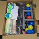 Baby Playpen with Mat, 50x50 Inch Playpen with Mat Waterproof for Babies and Toddlers Play Pen Playards Safety Gate Fence Active Center Indoor (Dark Grey + Mat)