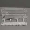 SiaBiced Over The Door Hooks Organizer, Over The Door Storage Rack, Back of Door Storage Organizer for Home, Cabinet, Pantry, Bathroom, White Single Tier