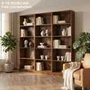 5-Tier Open Bookshelf, Premiun Wooden Storage Shelf Organizer Rack with 0.47 Inch Thick Book Shelves, 70.9 Inches Tall Standing Bookcase for Study Living Room Home Office, 23.6" W x 11.02" D x 70.87" H