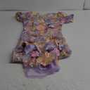 Women's 3D Floral Embroidery Dress Ruffle Sleeve Fishtail Lace Bodycon Party Cocktail Mini Dress S