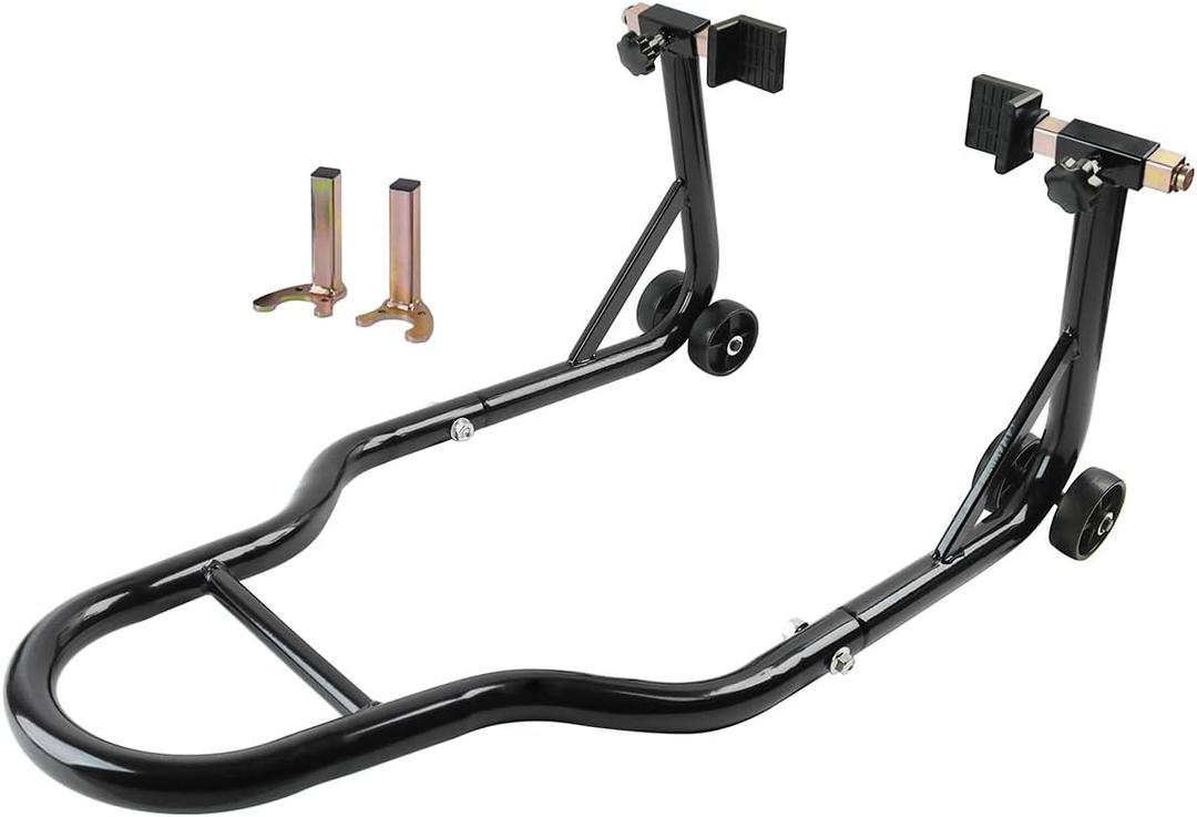 H RUO Motorcycle Stand Rear Combo Wheel Lift Stands, 500Lbs Capacity