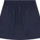 Nautica Girls' School Uniform Pleated Pull-on Scooter Skirt with Undershorts, Knit Waistband & Functional Pockets (Blue, M)