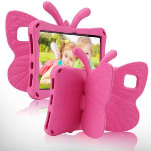 Simicoo iPad 12 A19 2026 Kids Case Cute Butterfly with Stand for Kids Girl Toddler iPad 11 A16 11th 10th Generation 11 inch 2025 Light EVA Durable Shockproof Kid Friendly Drop Proof Tablet Cover Rose