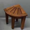AquaTeak 13" Kai Angled Corner OptiAREA Teak Shaving & Washing Foot Rest
