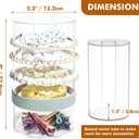 Kamehame Headband and Scrunchie Holder, Bottom Can Place Small Hair Accessories, Clear Acrylic Organizer for Hair Accessories, Hair Clips, Hair Ties, Bows, Pins and More