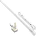 VM100 VHF Marine Radio Antenna,44 Inch Waterproof Fiberglass Boat Antenna with Adjustable Ratchet Fixed Mount and 16 ft RG-58U Cable