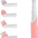 Electric Brush with 4-in-1 Multiple Brush Heads, Cordless Motorized Cleaning Brush for Bathroom, Toilet, Kitchen, Tile, Crevice