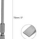 uxcell 20 Pcs Slotted Screwdriver Bits 4mm 3" Length 1/4" Hex Shank Magnetic Flat Head Drive Bit Holder for Power Screwdriver Drill Impact Driver