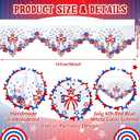 Embroidered 250 Anniversary Patriotic Kitchen Curtain Valance 58 x 14 Inch 4th of July 250 Years of Freedom Red White Blue Eagle Window Treatment Valance Curtain for Memorial Day