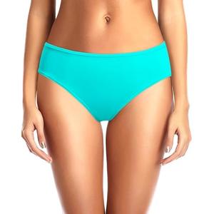 Zmart Women Standard Strappy Bikini Bottoms Full Coverage Bathing Suit Cutout Swim Low Rise Swimsuit Bottom, M