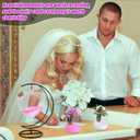 Mqiielle Wedding Unity Sand Ceremony Kit Include Moon Stand Love Bottle Cork 2 Ceremonial Vases with Flower Garlands Wedding Sand for Weddings Bridal Parties Valentine's Day