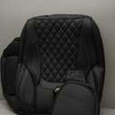 Car Seat Covers Front Seats, Luxury Faux Leather Car Seat Covers Waterproof Non-Slip Seat Protector Universal Fit for Most Cars SUVs Trucks Pick-ups, Black Car Accessories Interior