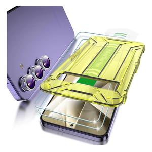 Fotbor [2+3 Pack for Samsung Galaxy S24 Plus Screen Protector and Camera Lens Protector, [Dust-Free] Easy Installation, Fingerprint Unlocking Support, 6.7 inch Tempered Glass, Case Friendly HD Clear