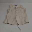 ZESICA Women's 2025 Summer Casual Sleeveless Suit Vest Square Neck Button Down Work Business Blazer Vests Waistcoat (Apricot, Small)