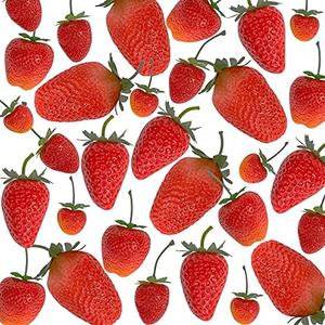 Happy Trees 30 Pieces  Artificial Strawberries Assorted Size, Lifelike Plastic Fake Fruit Decoration for Home Kitchen Party Photography Props (Red),(Pack 3)