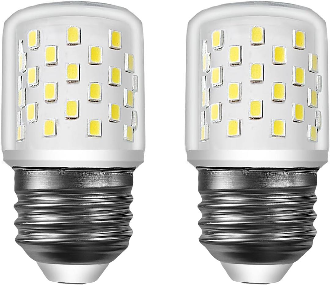 W11216993 LED Bulb 8009 5W 50Watt Equivalent, for Freezer,Refrigerator,Microwave,Range Vent Hood,E26/E27 Base 450 Lumen, 40A15,5304511738 Bulb Replacement,AC100-265V (Daylight White 6000K, 2Pack)