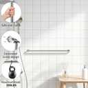 ZUEXT 2 Pack 42 Inch Extra Long Brushed Nickel Bathroom Grab Bar, 1.25" Dia