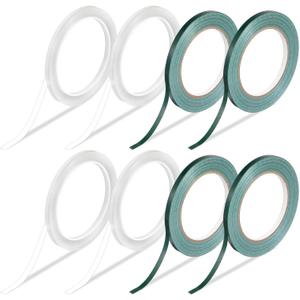 8 Rolls Floral Arranging Tape, Multipurpose Adhesive Florist Tapes Waterproof Florist Tape 0.24" Flower Stem Wrap Tapes Floral Wrap for Fresh Flower for Wedding Bouquet Stem Wrapping Crafts