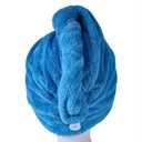 YYXR Microfiber Quick Drying Hair Towel Wrap - Super Absorbent Drastically Reduce Hair Drying Time (Blue)
