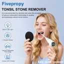 Upgraded Tonsil Stone Remover Tool Rechargeable Tonsil Stone Vacuum with LED Light & 11-in-1 Probes, for Bad Breath Relief, Safe Silicone/Glass Tip for Tonsilloliths Removal (OFF-White)