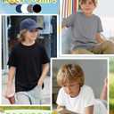 4 Pack Boys Short Sleeve T-Shirts 5-16 Years Crew Neck Layering Kids Casual Tops Basic Summer Loose Fit Shirts Tees (Black)