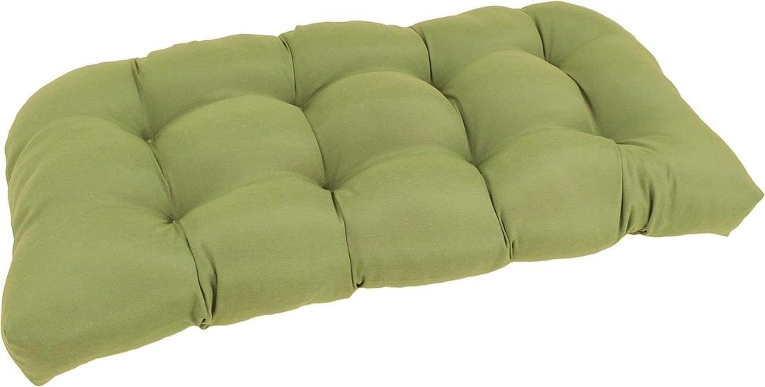 Blazing Needles Twill Rounded Back Loveseat Cushion, 42" x 19", Sage