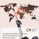 Mini Curling Iron for Short Hair Dual Voltage with European UK Plug Adapter 3/4 Inch Travel Size Small Barrel Curling Iron to Beachy Waves Curls with 30S Fast Heating, 5 Temps for Global