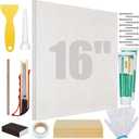 22 Pcs Drywall Repair Kit with 16x16x1/2 Drywall Repair Panel, Sheetrock Hole Patch Kit with Wall Patching Paste, Sanding Block, Putty Knives, to Fill Large Holes for Home Wall Surface Ceiling