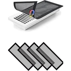 Magnetic Vent Covers Screen 4 Pack - 4x10 Inch Air Vent Filters with Durable PVC Frame, Washable Mesh Screen for Home HVAC, Floor Registers & Vents - Secure Fit, Easy Installation