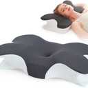 Cervical Memory Foam Neck Pillow for Neck and Shoulder Pain Relief, Ergonomic Orthopedic Contour Support Pillow for Side and Back Sleepers with Cool Soft Cover
