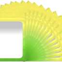 100 Pack Resealable Mylar Bags 3 x 4.7 Inch Smell Proof Bags with Clear Window Foil Pouch Bag Flat Bag Matte Yellow Green