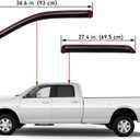WV194109 Extra Durable In-Channel Wind Deflector Visor Rain Guard, Fit 2009-2018 Dodge Ram 1500 Crew Cab, 2010-2025 Ram 2500 & 3500 Crew & Mega Cab, 2019-2024 Ram 1500 Classic Crew Cab, Smoke, 4-Pcs