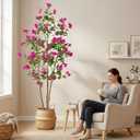 Fake Tree Bougainvillea Artificial Tall Fake Plant 6 Feet Faux Trees Indoor Faux Bougainvillea Artificial Trees Tall Artificial Plants Indoor Applies to Indoor Home Decor Office Hotel Decor