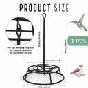 Honeydak 1 Pcs Cylinder Bird Feeder Outdoor Seed Holder for Large Small Cylinders Metal Suet Cake Feeder Backyard Wild Birds Feeding Bird Container for Outdoors Garden (Black)