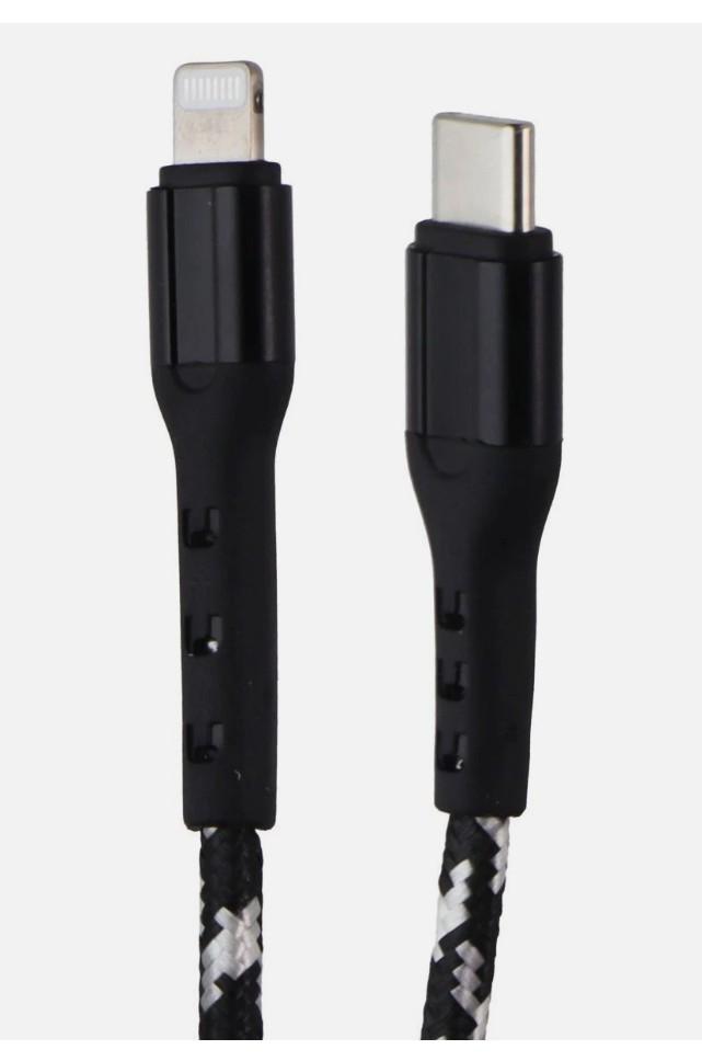 2 Pack ZGEAR 10FT USB-C to 8-pin Braided Cable - Black / SilverAnd For Lightning Tip