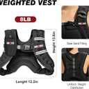 Weighted Vest for Men Women, No-Bounce 6LB 8LB 12LB 16LB 20LB 25LB 30LB Weights Vest with Adjustable Buckles & Reflective Stripes | Weight Vest for Walking Running Hiking Workout