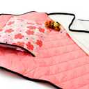 Urban Infant Tot Cot Kids Nap Mat - Toddler Preschool Daycare Bedding Cover with Blanket and Pillow - Poppies