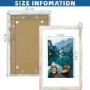 Hongkee 11x17 Frame Set of 2, Distressed White Wood Style - Display 11 x 17 Poster without Mat or 8x12 Picture with Mat, Wall Mounting Horizontal and Vertical