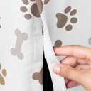 Sweet Jojo Designs 30in. Small/Medium Dog Crate Cover (Bones and Paw Prints) Pet Cage, Kennel Covers (Modern, Cartoon, Doggy, Puppy, Neutral, Paws Print, Whimsical, Brown, Tan, Grey, Taupe and White)