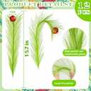 3 x 12-Pack St Patricks Day Lime Green Christmas Tree Picks, Furry Elf Tree Topper Decorations with Glitter Ball Ornaments, Adjustable Xmas Tree Stems for Holiday Wreaths, Vases, and DIY Crafts