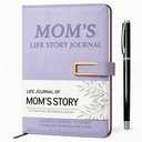 Mom I Want to Know Your Life Story – Guided Leather Journal (Hardcover) – 300+ Guided Prompts to Capture Her Life, Beautiful Gift Box – Mother's Day, Birthday, Christmas Gift from Daughter or Son