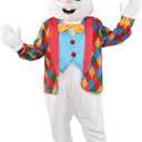 Easter Bunny Costumes Rabbit Mascot Adult Size Fancy Dress Suit Easter Bunny Head for Holiday Celebration Party (Large-X-Large)