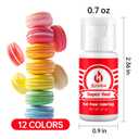 Gel Food Coloring Set 12 Colors x 0.7 oz Concentrated Gel Based Food Dye for Baking, Icing, Cake Decorating, Cookies & Fondant (EXP 03/11/28)